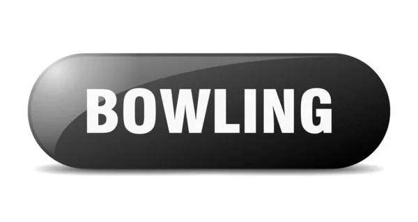 Bowling Taste Abgerundetes Glas Aufkleber Banner — Stockvektor