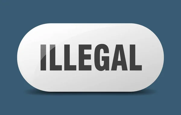 Illegale Knop Afgeronde Glazen Bord Sticker Spandoek — Stockvector