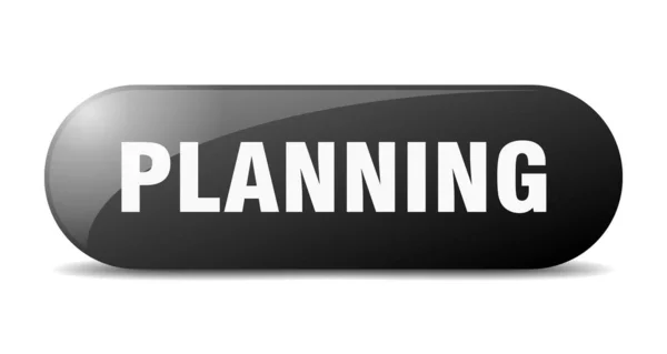 Planningsknop Afgeronde Glazen Bord Sticker Spandoek — Stockvector