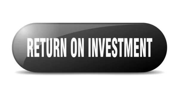 Return Investment Taste Abgerundetes Glas Aufkleber Banner — Stockvektor