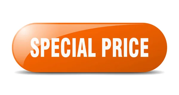 Спеціальна Кнопка Ціни Округлий Скляний Знак Наклейка Банер — стоковий вектор