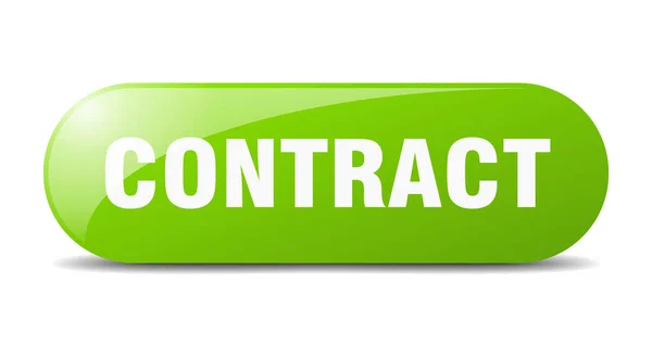 Contract Button Rounded Glass Sign Sticker Banner — Stock Vector