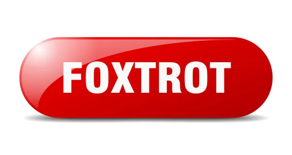 Foxtrot Button Rounded Glass Sign Sticker Banner — Stock Vector