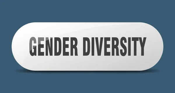 性別多様性ボタンです 丸みを帯びたガラスのサイン ステッカーだ — ストックベクタ