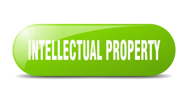 Bouton Propriété Intellectuelle Panneau Verre Arrondi Autocollant Bannière — Image vectorielle