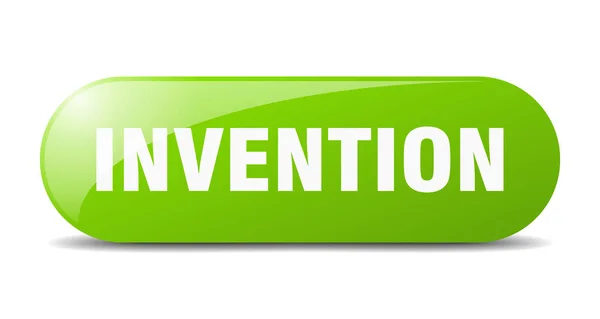 Botón Invención Signo Vidrio Redondeado Pegatina Banner — Vector de stock