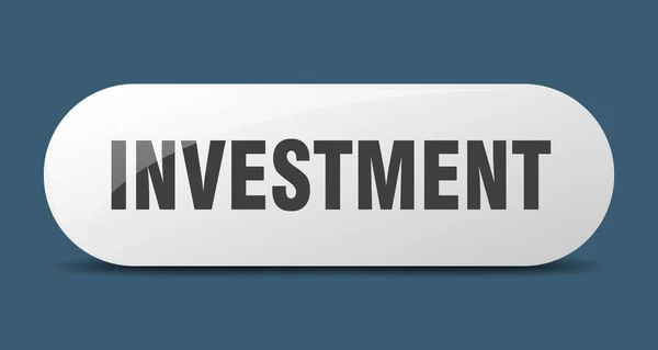Przycisk Inwestycyjny Zaokrąglone Szkło Naklejka Sztandar — Wektor stockowy