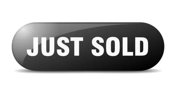 Just Sold Button Rounded Glass Sign Sticker Banner — Stock Vector