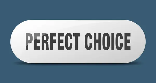 Perfecte Keuzetoets Afgeronde Glazen Bord Sticker Spandoek — Stockvector