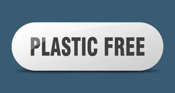 Plastikfreier Knopf Abgerundetes Glas Aufkleber Banner — Stockvektor