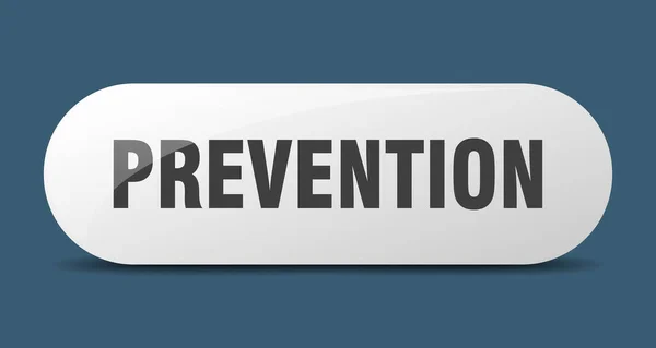 Preventieknop Afgeronde Glazen Bord Sticker Spandoek — Stockvector