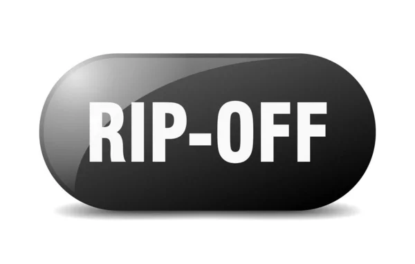 Rip Button Rounded Glass Sign Sticker Banner — Stock Vector