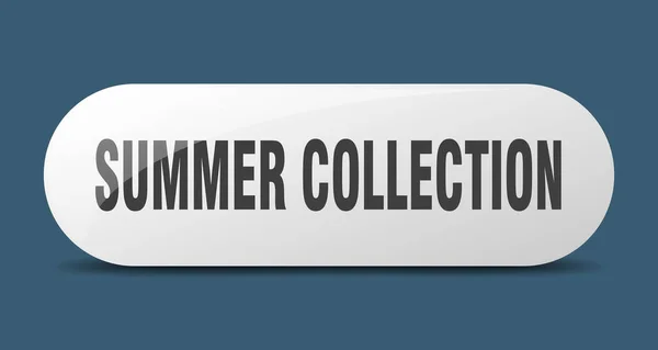 Zomer Verzamelknop Afgeronde Glazen Bord Sticker Spandoek — Stockvector