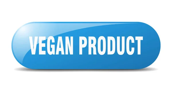 Botón Producto Vegano Signo Vidrio Redondeado Pegatina Banner — Vector de stock