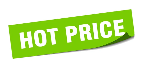 Etiqueta Preço Quente Sinal Descascador Isolado Quadrado Rótulo — Vetor de Stock
