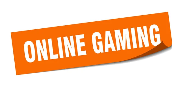 Klistermärke För Onlinespel Fyrkantig Isolerad Skalare Tecken Etikett — Stock vektor