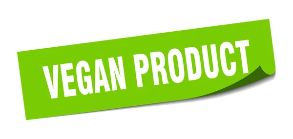 Etiqueta Engomada Producto Vegano Signo Pelador Aislado Cuadrado Etiqueta — Vector de stock