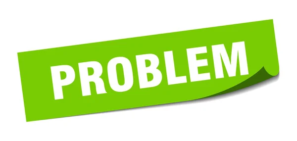 Problem Sticker Square Isolated Peeler Sign Label — Stock Vector