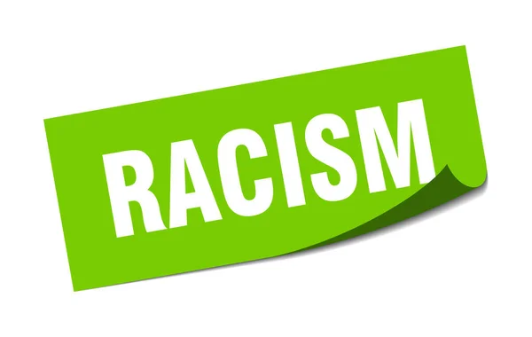 Pegatina Racismo Signo Pelador Aislado Cuadrado Etiqueta — Archivo Imágenes Vectoriales