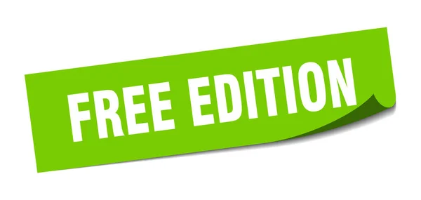 Free Edition Sticker Квадратный Изолированный Знак Кожуры Этикетка — стоковый вектор