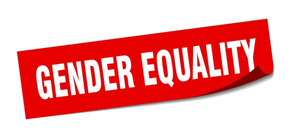 Pegatina Igualdad Género Signo Pelador Aislado Cuadrado Etiqueta — Archivo Imágenes Vectoriales
