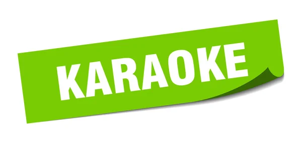 Naklejka Karaoke Kwadratowy Odizolowany Znak Obieracza Etykieta — Wektor stockowy