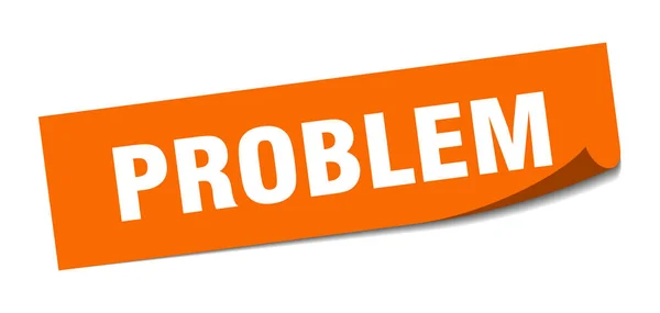 Problem Sticker Square Isolated Peeler Sign Label — Stock Vector