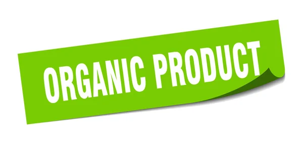 Etiqueta Produto Orgânico Sinal Descascador Isolado Quadrado Rótulo — Vetor de Stock