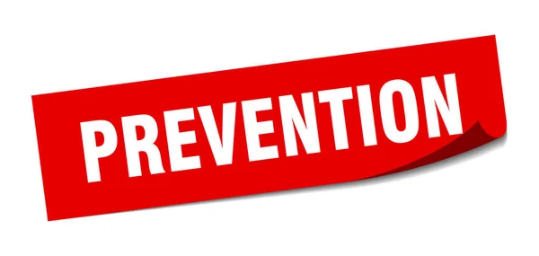Preventie Sticker Vierkant Geïsoleerd Schilbord Etiket — Stockvector