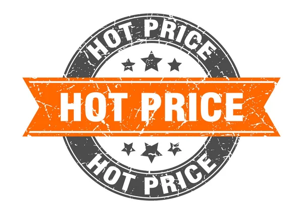Kurdeleli Sıcak Fiyat Pulu Mzala Etiket — Stok Vektör