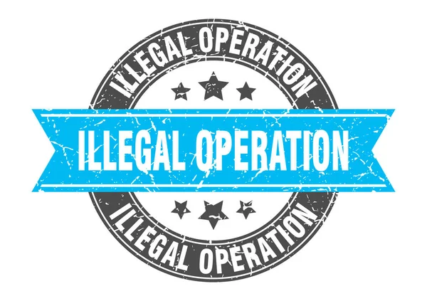 Kurdeleli Yasa Dışı Operasyon Damgası Mzala Etiket — Stok Vektör