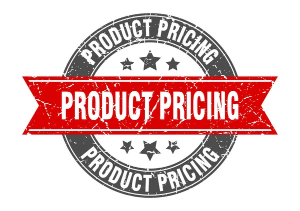 Product Pricing Stamp Ribbon Sign Label — Stock Vector