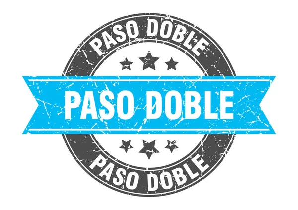 Paso Doble Stamp Ribbon Sign Label — Stock Vector