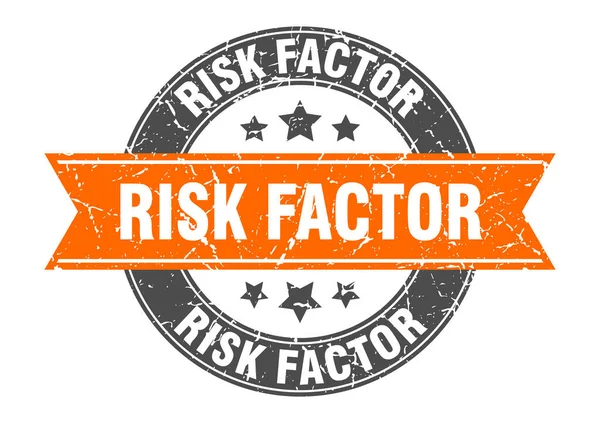 Risk Factor Stamp Ribbon Sign Label — Stock Vector