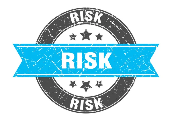 Risk Stamp Ribbon Sign Label — Stock Vector