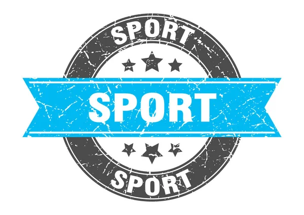 Sport Stamp Ribbon Sign Label — Stock Vector