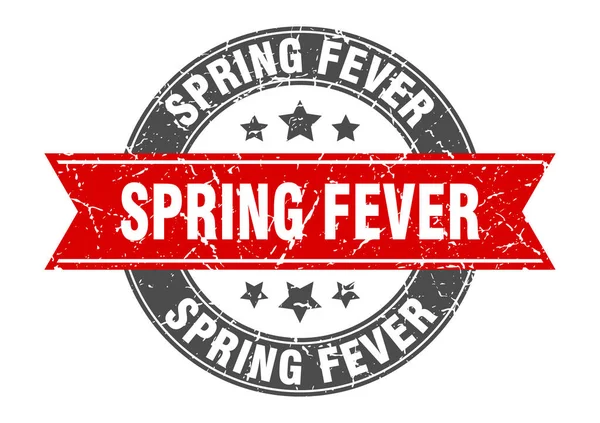 Spring Fever Stamp Ribbon Sign Label — Stock Vector