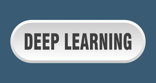 Deep Learning Knopf Abgerundetes Zeichen Isoliert Auf Weißem Hintergrund — Stockvektor