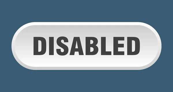 Disabled Button Rounded Sign Isolated White Background — Stock Vector