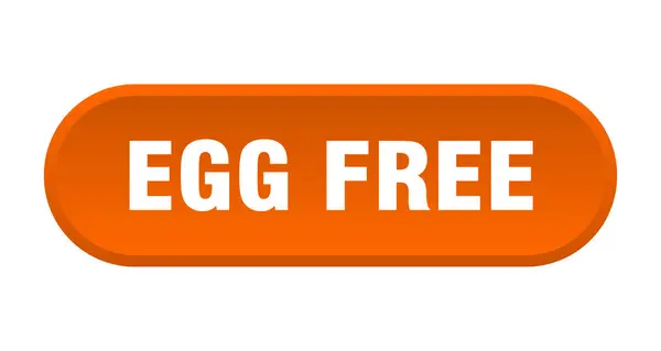 Botão Livre Ovos Sinal Arredondado Isolado Fundo Branco — Vetor de Stock