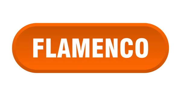 Bouton Flamenco Panneau Arrondi Isolé Sur Fond Blanc — Image vectorielle