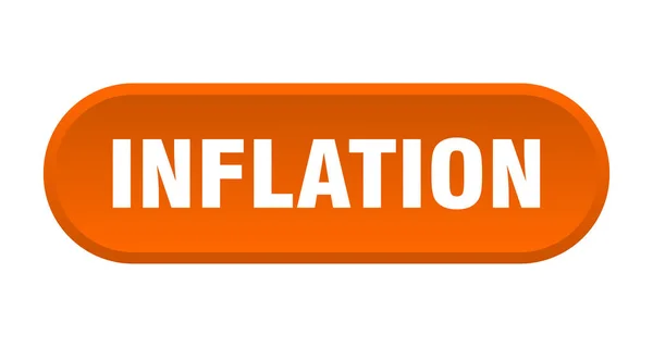 Botón Inflación Signo Redondeado Aislado Sobre Fondo Blanco — Archivo Imágenes Vectoriales