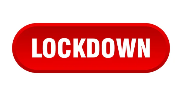 Lockdown Button Rounded Sign Isolated White Background — Stock Vector