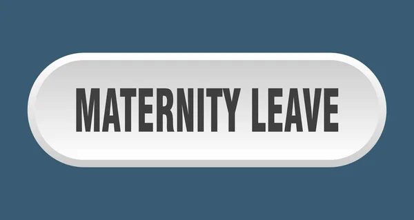 Botón Licencia Maternidad Signo Redondeado Aislado Sobre Fondo Blanco — Vector de stock