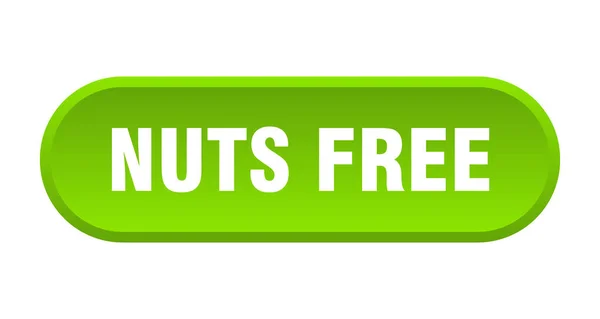 Nuts Free Button Rounded Sign Isolated White Background — Stock Vector