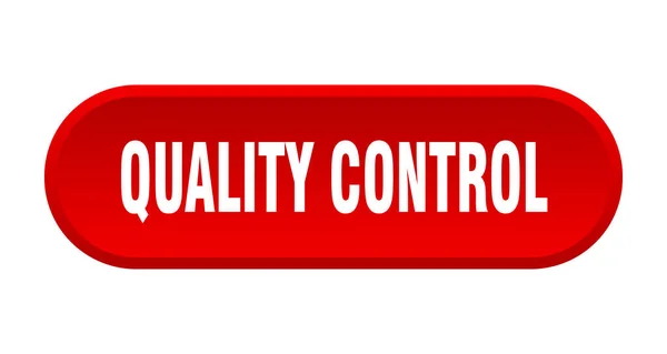 Quality Control Button Rounded Sign Isolated White Background — Stock Vector