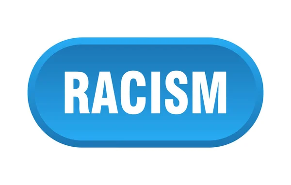 Racism Button Rounded Sign Isolated White Background — Stock Vector
