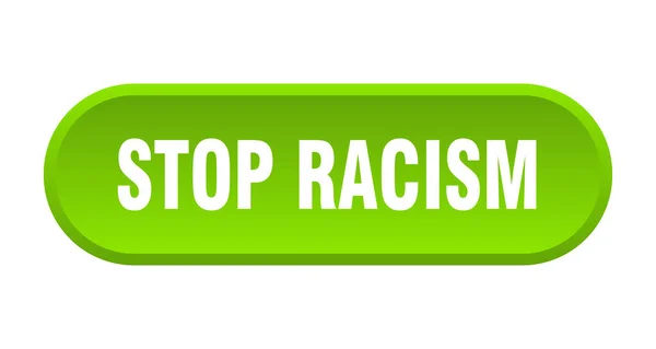 Stop Racism Button Rounded Sign Isolated White Background — Stock Vector