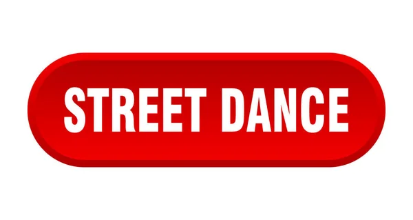 Tlačítko Street Dance Zaoblené Znamení Izolované Bílém Pozadí — Stockový vektor