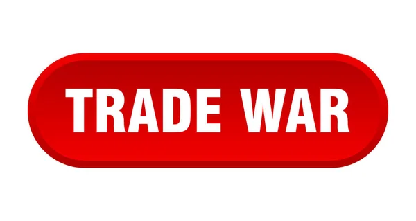 Tlačítko Obchodní Války Zaoblené Znamení Izolované Bílém Pozadí — Stockový vektor